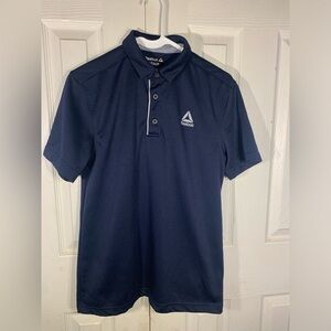Mens‎ Small Navy Blue Reebok Shirt Sleeve  Casual Polo